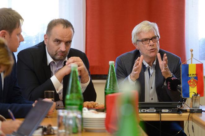 Bratislava Self-Governing Region head Pavol Frešo and Berg mayor Georg Hartl