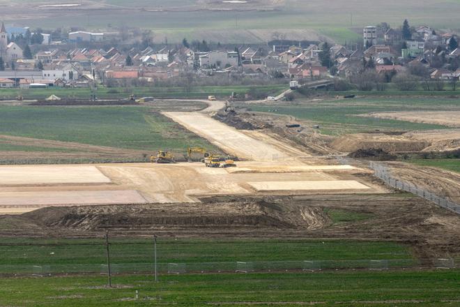 The construction plot as it looked like in late March.