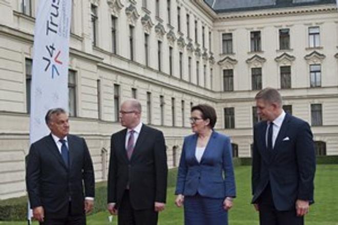 V4 prime ministers at the meeting in Prague in September.