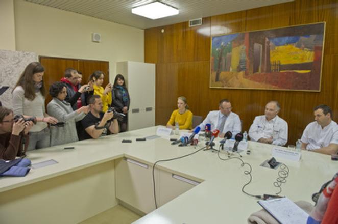 National Institute of Oncology press conference regarding the stomach surgery of Parliament Speaker Andrej Danko. 