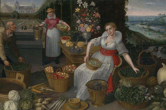 Lucas van Valckenborch - Georg Flegel: Allegory of Summer, around 1595 (Netherlandish Painting exhibition, Slovak National Gallery)