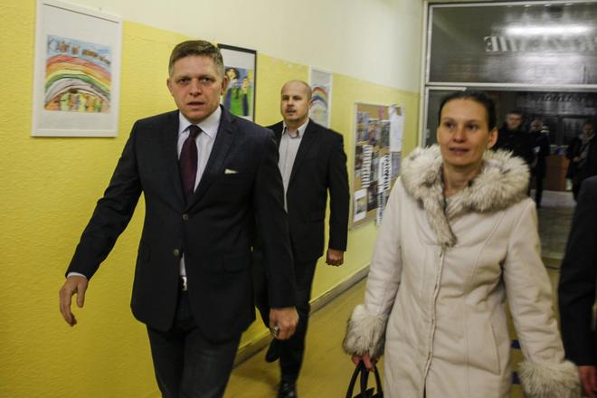 PM Fico and his wife voted early morning in Bratislava. 