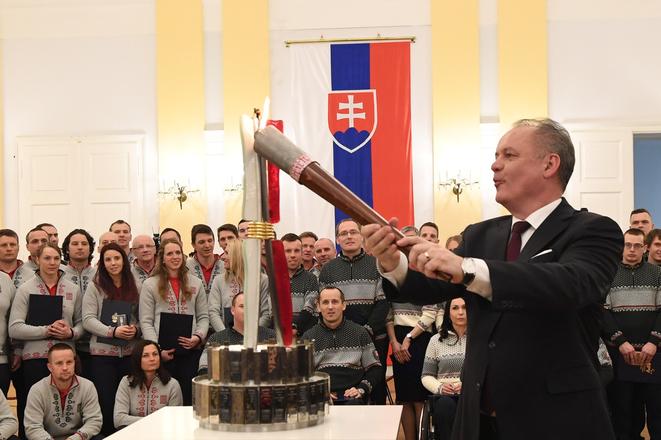 President Andrej Kiska and the Slovak representation for the 2018 Winter Paralympics in PyeongChang.