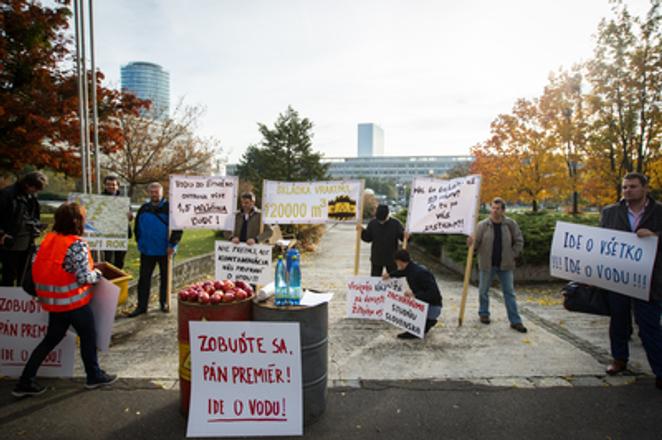 Protest in Vrakuňa