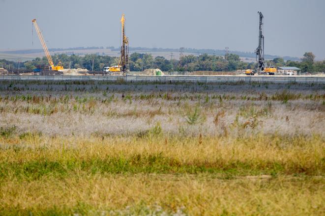 The construction site of Jaguar Land Rover near Nitra