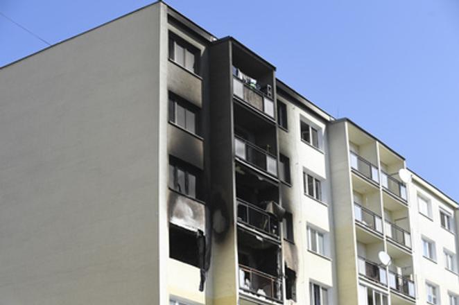 The house that suffered explosion and fire on Sunday 8 in Košice. 