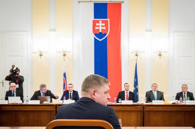 Robert Fico at the hearing. 