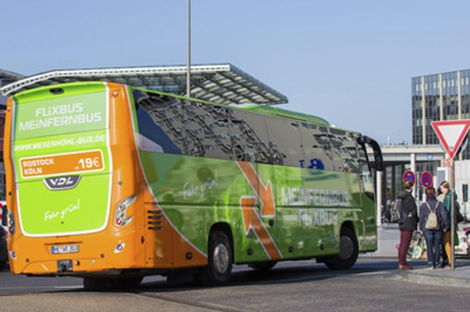 FlixBus in Germany, illustrative stock photo