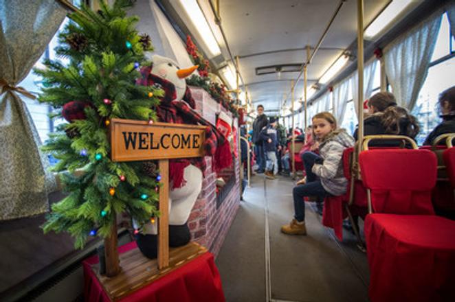 Inside the Christmas Tram 2016