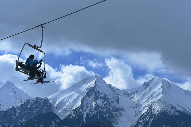 By cable car to Belianske Tatras.