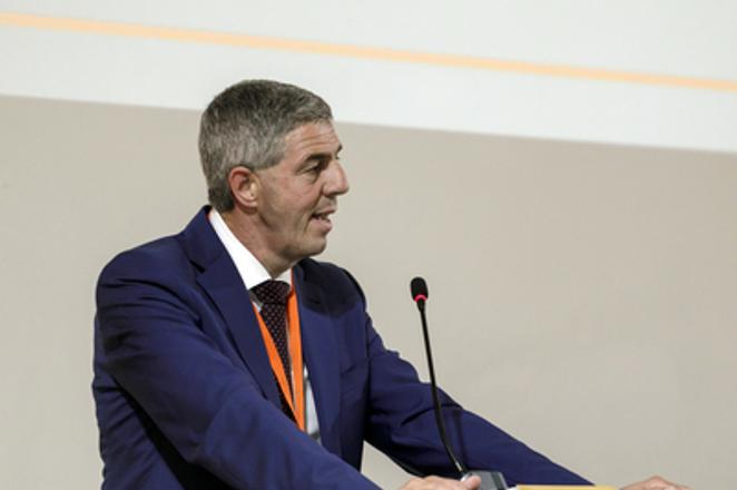 Béla Bugár at the Most-Híd congress in 2018.
