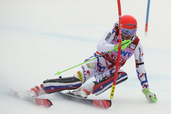 Slovak Petra Vlhová at the Alpine Skiing World Cup race in Killington, USA; she ended second. 