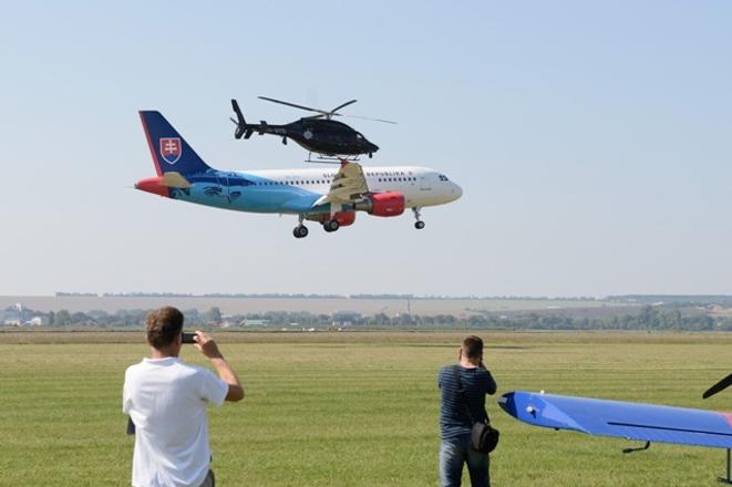 Cabinet special plane Airbus A319 and Bell 429 helicopter, illustrative stock photo 