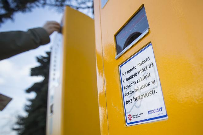 City transport company uprgades its ticket machines. 