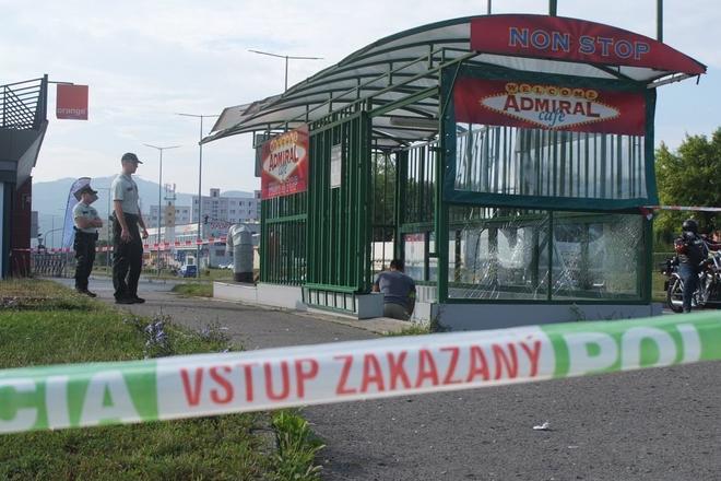 The gambling parlour, site of explosion in Žiar nad Hronom.