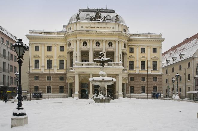 Historical SND building in winter