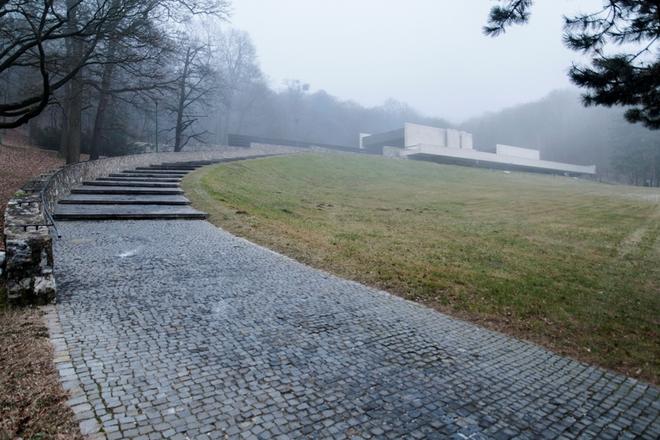 Crematorium in Bratislava by architect Ferdinand Milučký