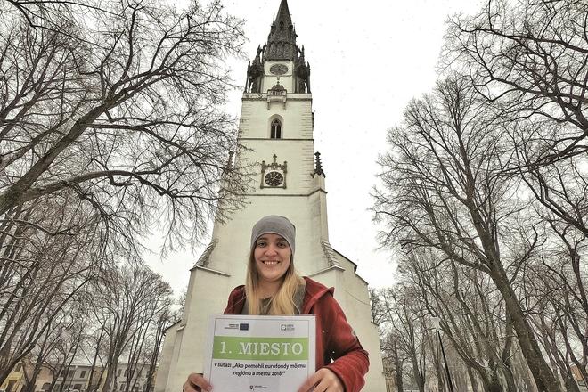 Mária Dirgová became the winner of the How the Eurofunds helped my region and city 2018. In her video spot, she presented projects supported by Eurofunds in Spišská Nová Ves.