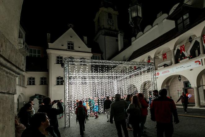 White Night 2018 in Bratislava, Town-hall Courtyard.