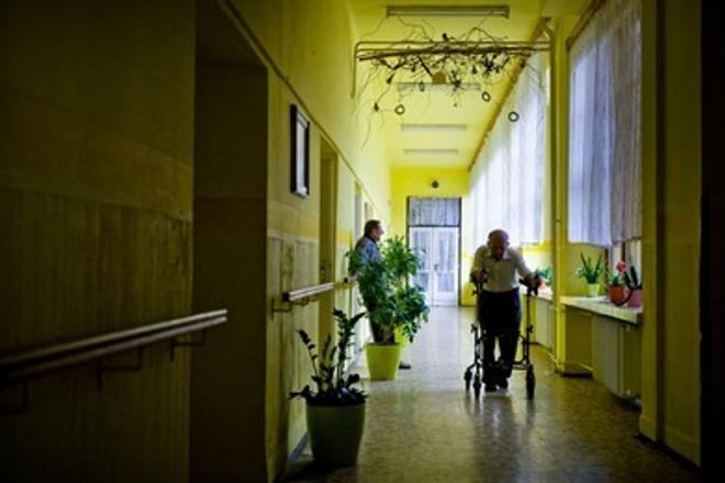 Caring for seniors, illustrative stock photo