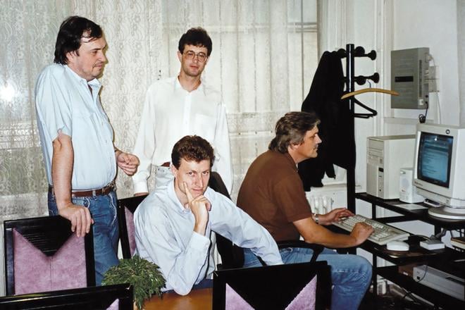 THREE ORIGINAL FOUNDERS OF THE ESET COMPANY: PETER PAŠKO, MIROSLAV TRNKA AND RUDOLF HRUBÝ.