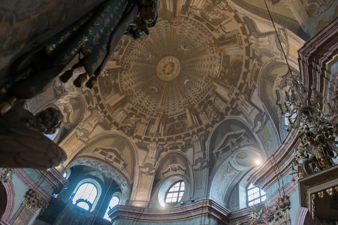 The illusive fresco in the Trinitarian Church.