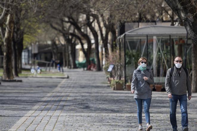 Empty streets of Bratislava.