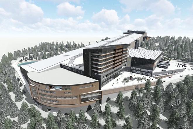 A visualition of an indoor ski area in Donovaly