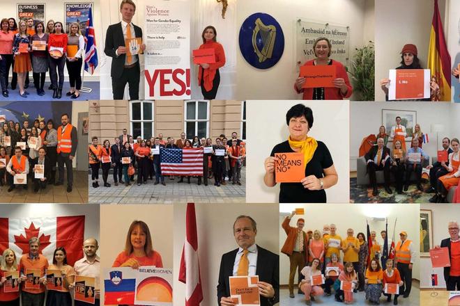 The United Nations launched its Orange the World: Generation Equality Stands against Rape! campaign on November 25, 2019. Embassies in Slovakia, the European Commission representationa and Ombudswoman Mária Patakyová also showed their support