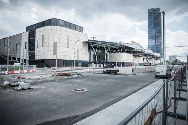 The brand new bus station Nové Nivy and the boulevard Mlynské Nivy.