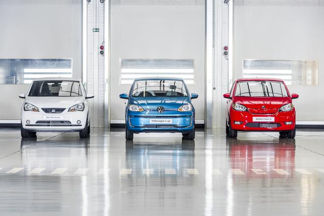 Thee models of electric cars produced in the Bratislava plant of Volkswagen.