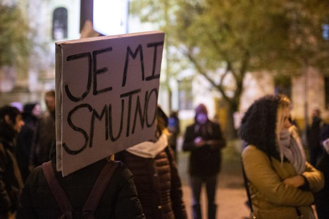 “I am sad” reads a billboard from a late 2018 protest gathering in Bratislava, speaking the minds of many of Slovakia’s inhabitants in 2019. 