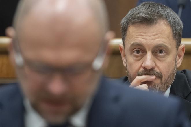 PM Eduard Heger as pictured in parliament on December 8, 2022.