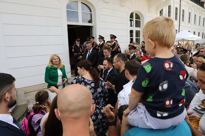 President Zuzana Čaputová welcomes visitors to the Presidential Palace in Bratislava in 2022.