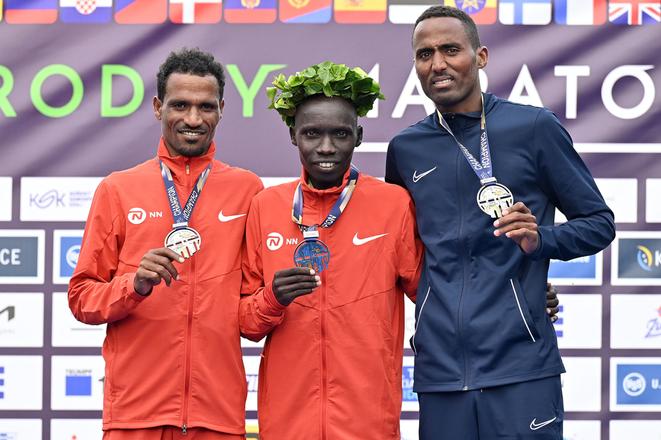 The 2023 winners of the Košice marathon.