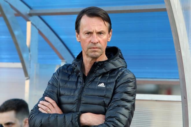 Na snímke hlavný tréner MFK Dukla Banská Bystrica František Straka