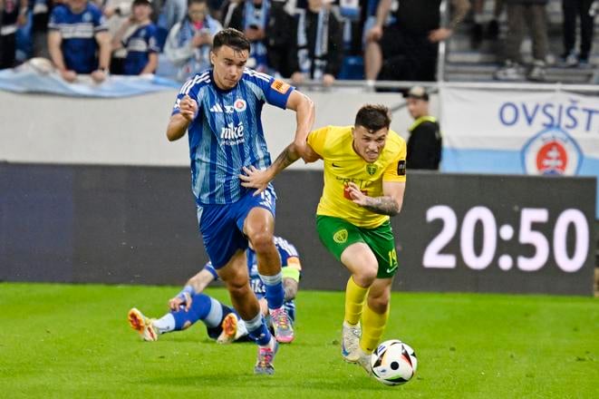 David Strelec v šprintérskom súboji so Samuelom Kopáskom.