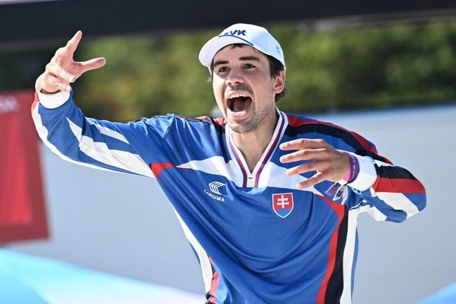 Richard Tury počas finále streetu na olympijských hrách v Paríži