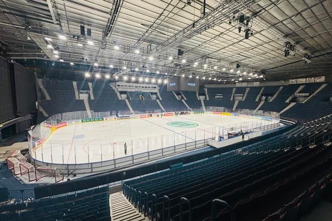 Takto vyzerá tréningová hala Hovet Arena neďaleko hlavnej Avicii Areny. Viacerí sa zhodli, že niektoré zápasy na MS by mohli pokojne odohrať aj v tejto 8-tisícovej aréne.