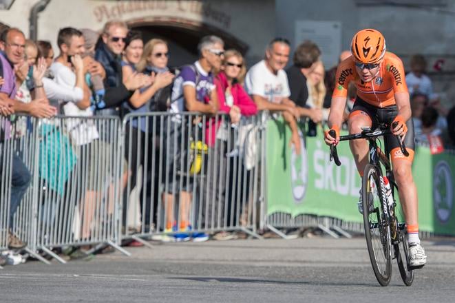 Na snímke holandská cyklistka a majsterka sveta Anna Van Der Breggenová.