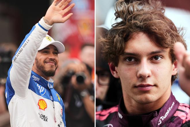 Lewis Hamilton a Andrea Kimi Antonelli (koláž denníka Šport)
