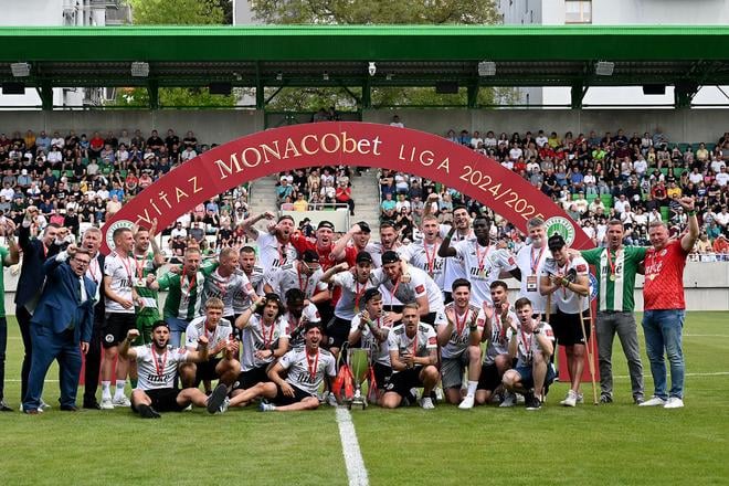 Víťazi druholigového ročníka 2024/25, futbalisti Tatrana Prešov.