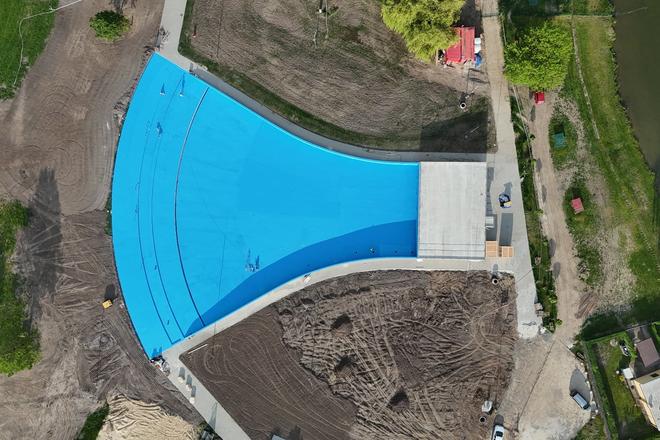 A new wave pool in Rimavská Sobota, southern Slovakia.