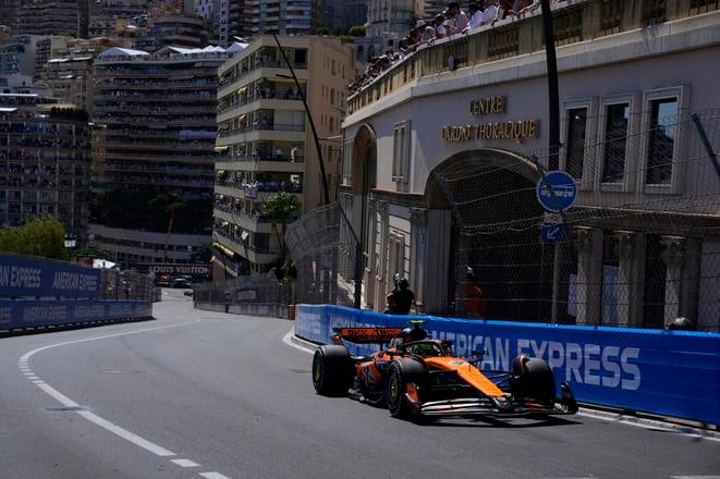 Lando Norris na McLarene počas VC Monaka.