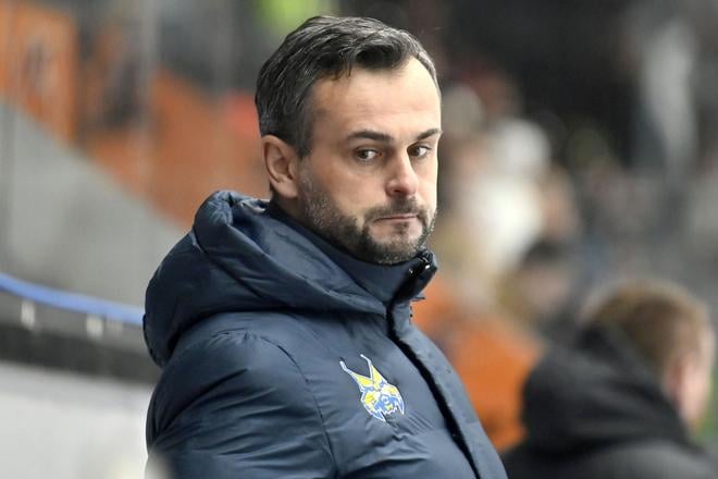 Tréner Vlastimil Wojnar ešte na lavičke Spišskej Novej Vsi v slovenskej extralige v decembri 2023.