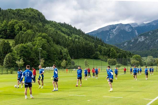 Tréning slovenského národného tímu do 21 rokov v rakúskom Windischgarstene.