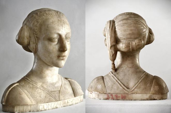 A marble bust believed to depict Cecilia Gonzaga is thought to be the work of Renaissance master Donatello.