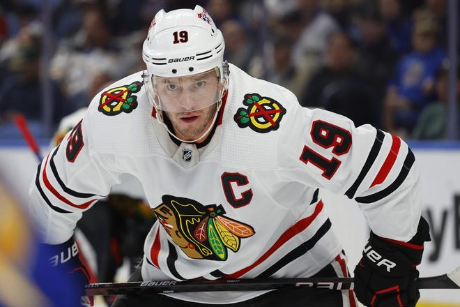 Jonathan Toews. AP Photo/Jeffrey T. Barnes