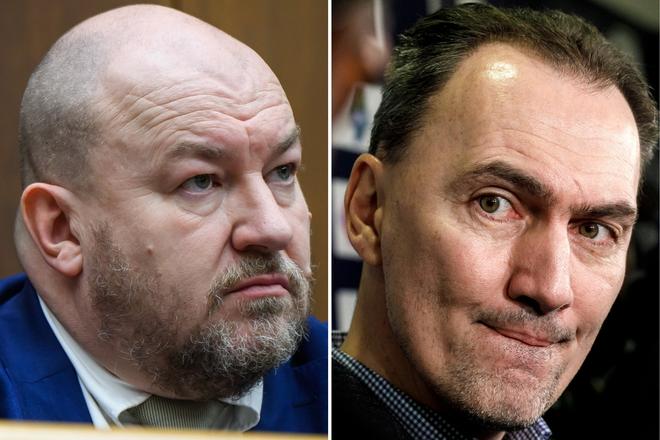 Minister športu Rudolf Huliak a prezident SZĽH Miroslav Šatan. Koláž denníka Šport