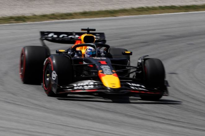 Max Verstappen počas Veľkej ceny Španielska v Bracelone. AP Photo/Joan Monfort